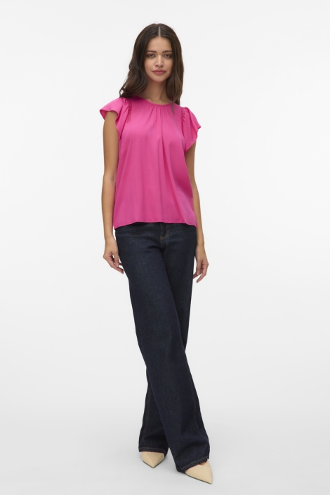 Vero Moda vmbella ss lace top wvn ga noos